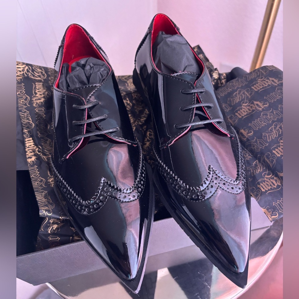 Nina oxfords black and red
